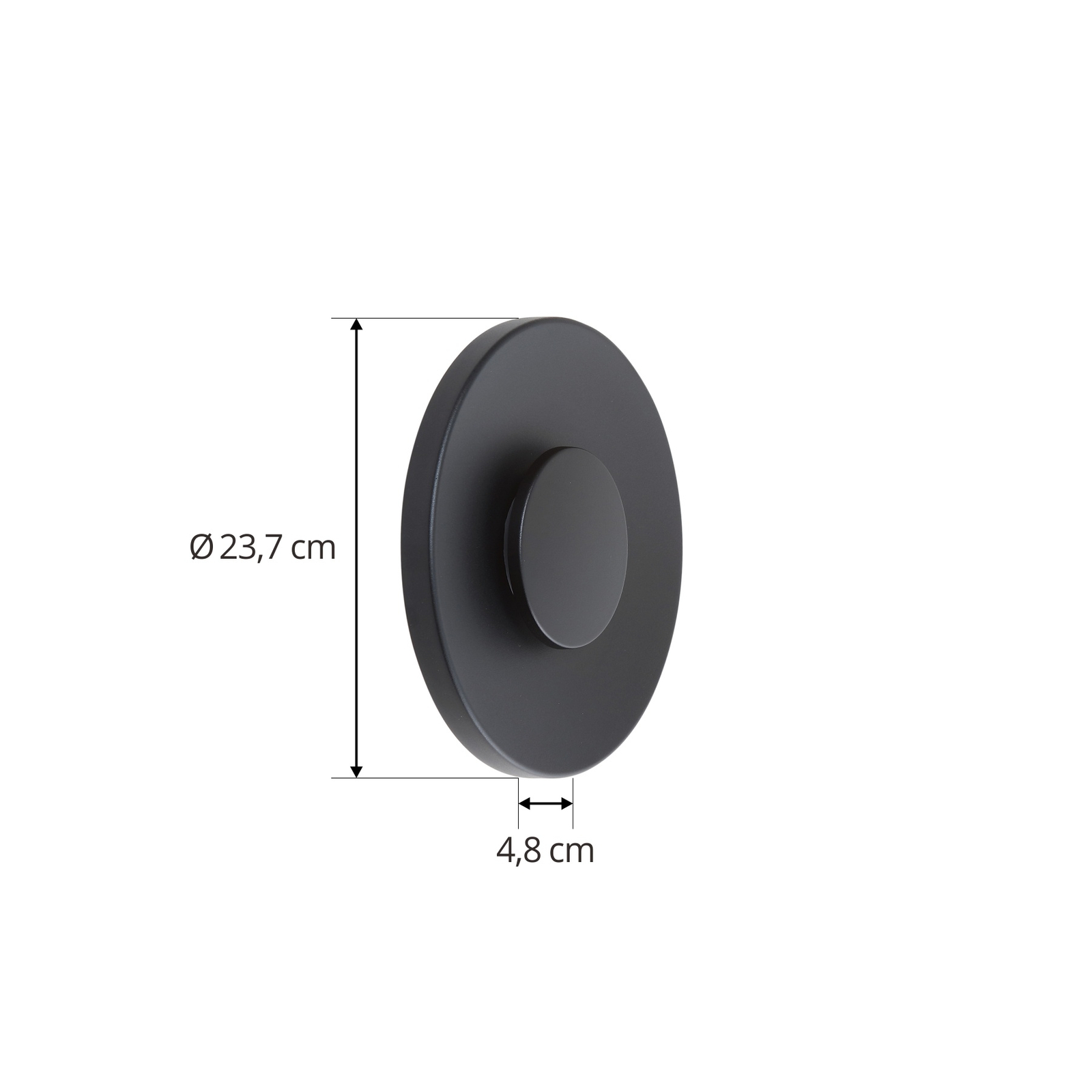Lucande LED buiten wandlamp Kayana, zwart, aluminium, 24 cm